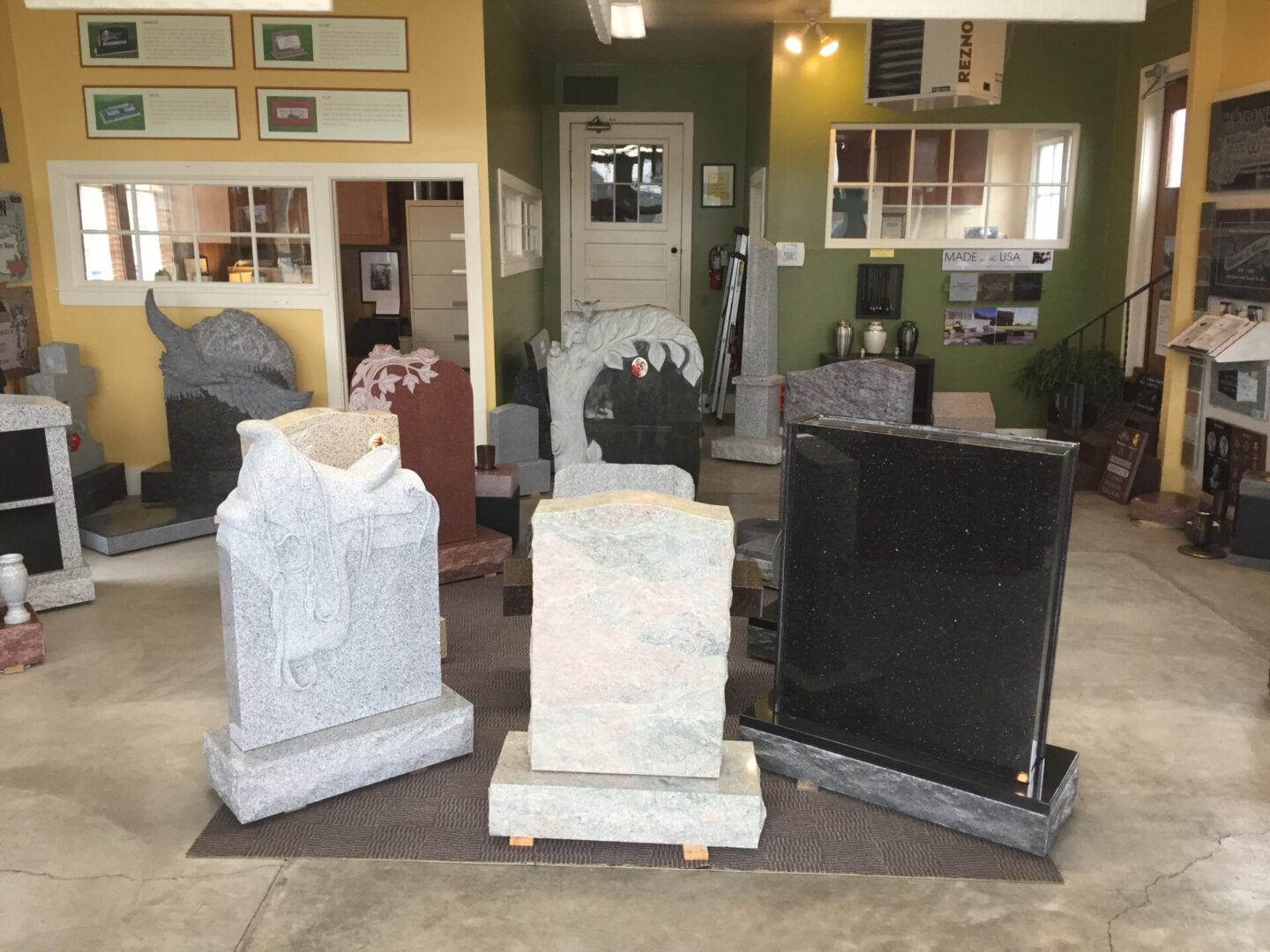 Different designs for tombstones