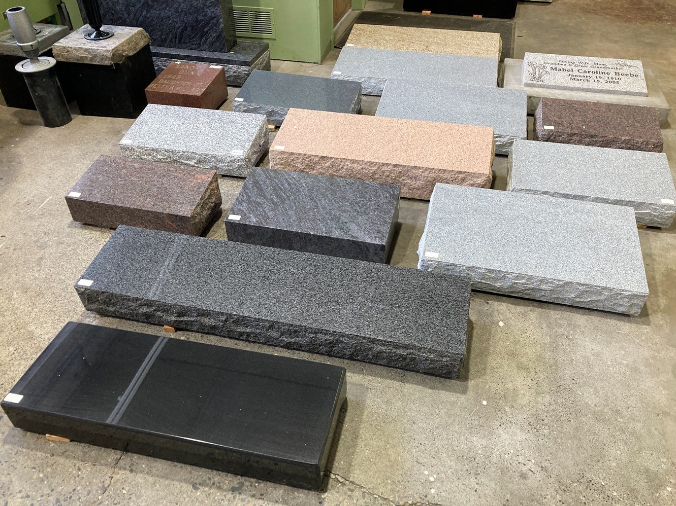 Different kinds of granite kerbs